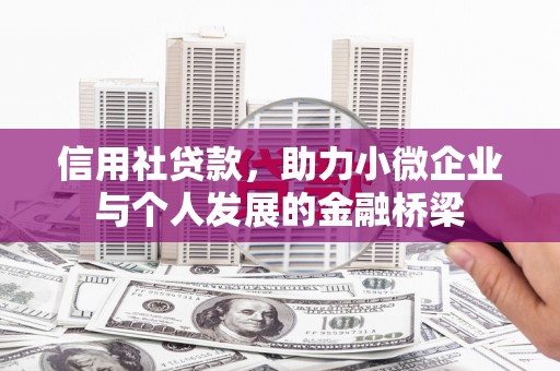 南湖信用社贷款，助力小微企业与个人发展的金融桥梁