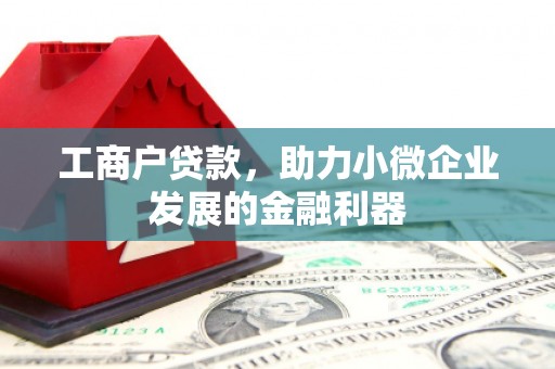 南湖工商户贷款，助力小微企业发展的金融利器
