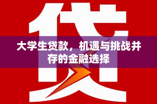 南湖大学生贷款，机遇与挑战并存的金融选择