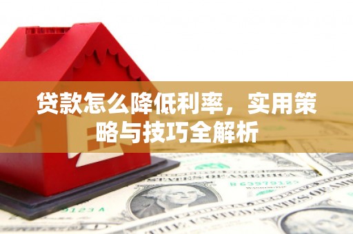 南湖贷款怎么降低利率，实用策略与技巧全解析