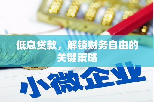 南湖低息贷款，解锁财务自由的关键策略