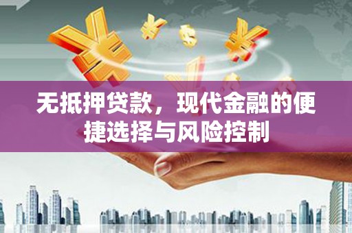 南湖无抵押贷款，现代金融的便捷选择与风险控制