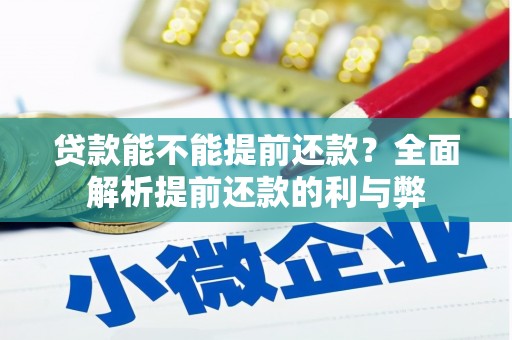 南湖贷款能不能提前还款？全面解析提前还款的利与弊