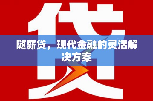 南湖随薪贷，现代金融的灵活解决方案