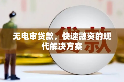 南湖无电审贷款，快速融资的现代解决方案