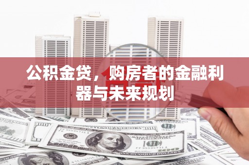 南湖公积金贷，购房者的金融利器与未来规划