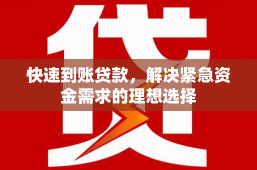 南湖快速到账贷款，解决紧急资金需求的理想选择