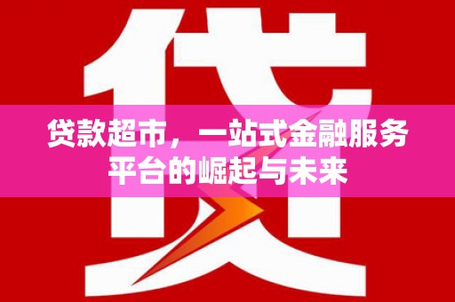 南湖贷款超市，一站式金融服务平台的崛起与未来