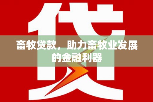 南湖畜牧贷款，助力畜牧业发展的金融利器