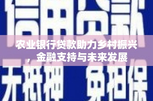 南湖农业银行贷款助力乡村振兴，金融支持与未来发展