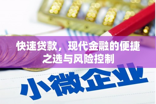 南湖快速贷款，现代金融的便捷之选与风险控制