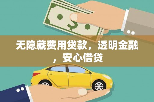 南湖无隐藏费用贷款，透明金融，安心借贷