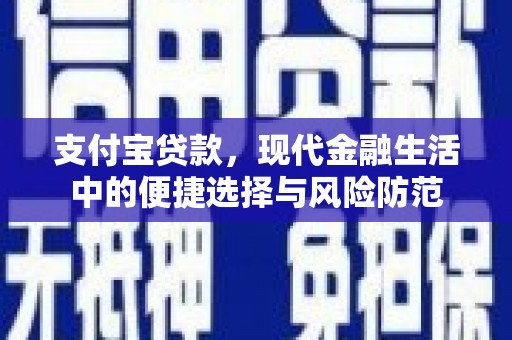 南湖支付宝贷款，现代金融生活中的便捷选择与风险防范
