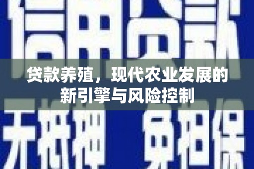 南湖贷款养殖，现代农业发展的新引擎与风险控制