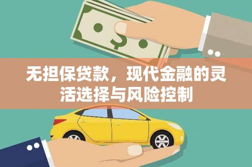 南湖无担保贷款，现代金融的灵活选择与风险控制