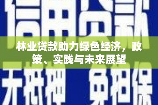 南湖林业贷款助力绿色经济，政策、实践与未来展望