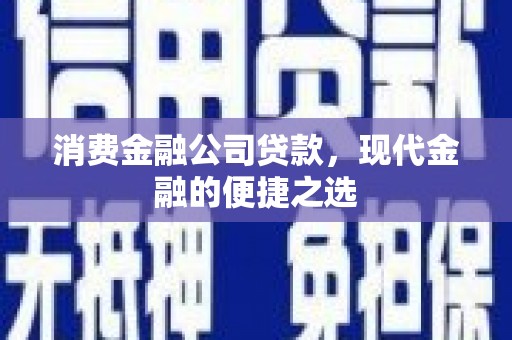 南湖消费金融公司贷款，现代金融的便捷之选