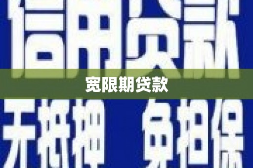 南湖宽限期贷款