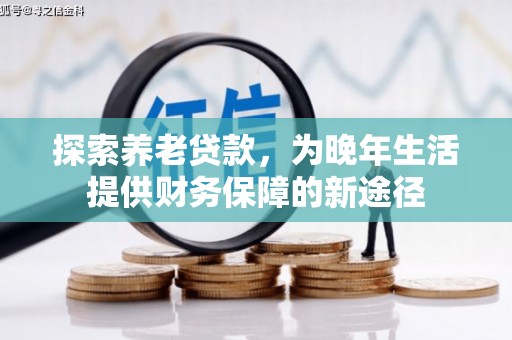南湖探索养老贷款，为晚年生活提供财务保障的新途径