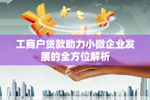 南湖工商户贷款助力小微企业发展的全方位解析