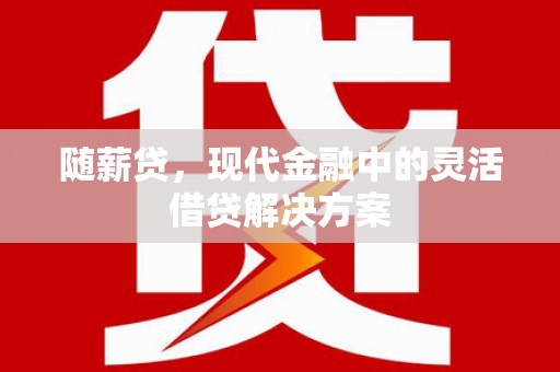 南湖随薪贷，现代金融中的灵活借贷解决方案