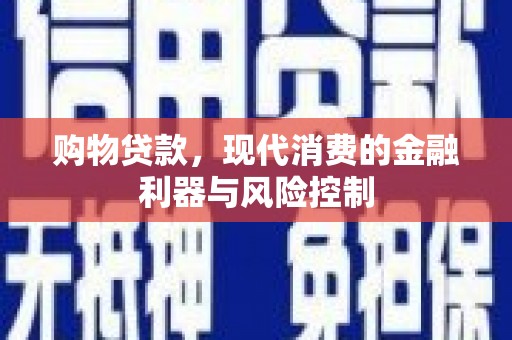南湖购物贷款，现代消费的金融利器与风险控制