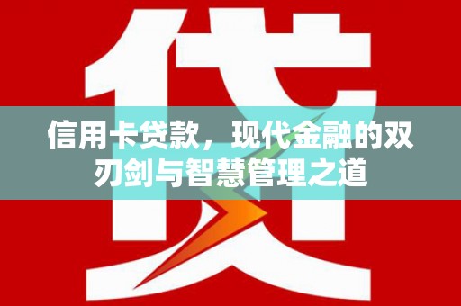 南湖信用卡贷款，现代金融的双刃剑与智慧管理之道