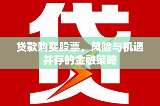南湖贷款购买股票，风险与机遇并存的金融策略