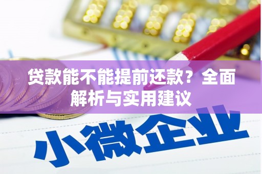 南湖贷款能不能提前还款？全面解析与实用建议