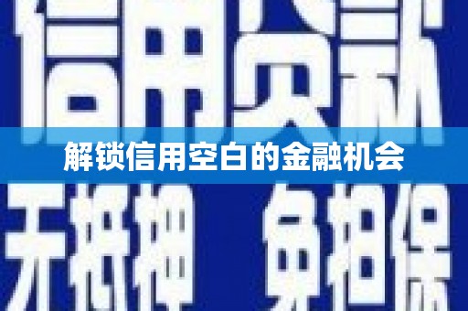 南湖解锁信用空白的金融机会