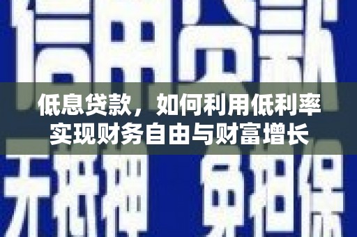 南湖低息贷款，如何利用低利率实现财务自由与财富增长