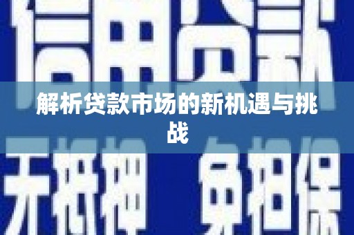 南湖解析贷款市场的新机遇与挑战